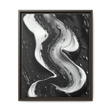 Monochrome Elegance: Abstract Swirls High-Contrast Art Print
