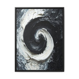 Yin-Yang Harmony: Abstract Impasto Brush Stroke Art Print