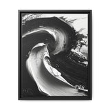 Monochrome Whirl: Abstract Brushstroke Art on Premium Paper