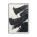 Abstract Energy in Monochrome - Bold Brush Stroke Art Print
