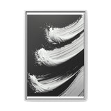 Abstract Swirls Art Print - Monochrome Brushwork Canvas