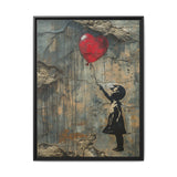 Banksy-Inspired Urban Child with Red Balloon Art Print