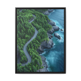 Coastal Serenity: Birdseye View of BC Highway - Premium Print