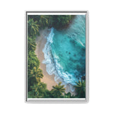 Tropical Serenity: Golden Hour Beach Aerial View - 4K Print