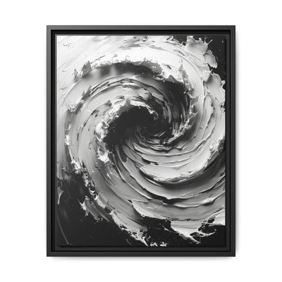 Abstract Swirls in Monochrome - Premium Brush Stroke Canvas Art