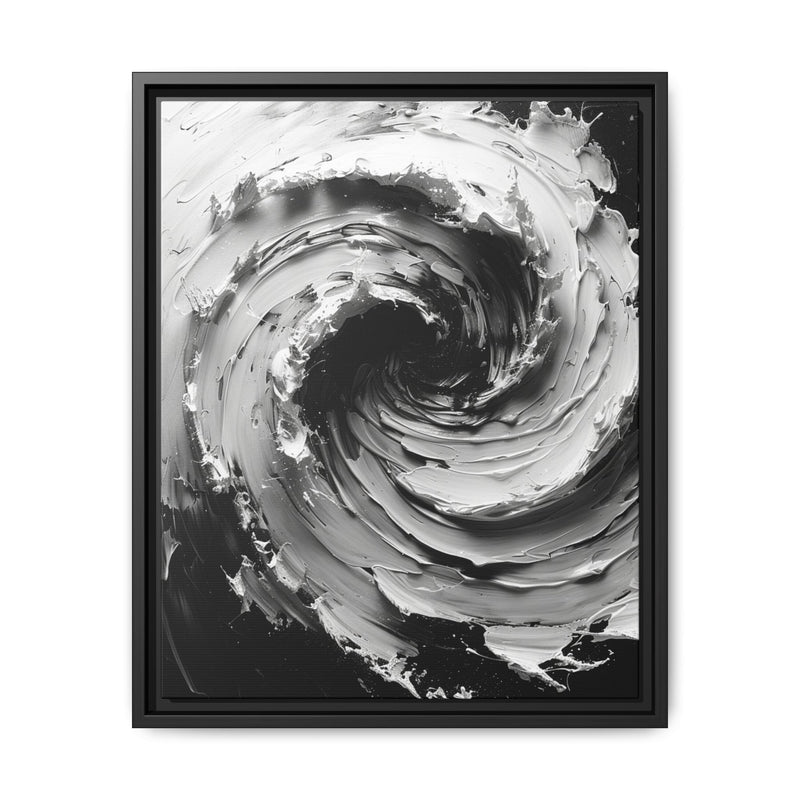 Abstract Swirls in Monochrome - Premium Brush Stroke Canvas Art