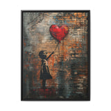 Heart Balloon Child - Banksy-Style Urban Artwork Print