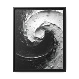 Yin Yang Serenity - Abstract Monochrome Oil Canvas Art