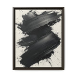 Abstract Energy: Bold Black & White Brush Stroke Art Print