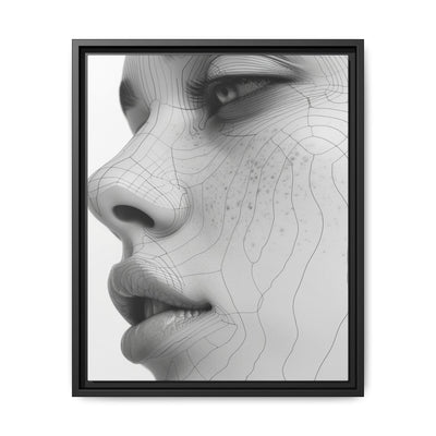 Japandi Minimalist One-Line Art - Ink Portrait & Hands Print