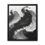 Yin-Yang Impasto Swirl - Elegant Monochrome Art Print