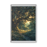 Twilight Enchantment: Majestic Oaks & Firefly Glow - Fine Art Print