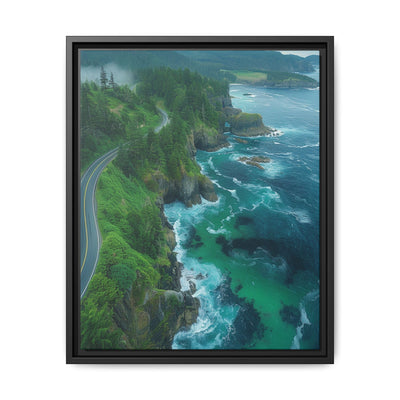 Coastal Serenity: Aerial BC Highway Art Print
