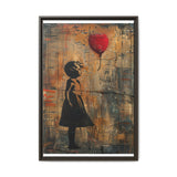 Urban Dreams: Banksy-Inspired Child with Balloon Art Print