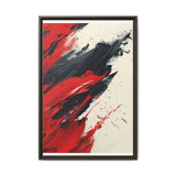 Vivid Red & Black Abstract Chaos - Modern Ink Acrylic Art Print