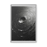 Abstract Swirls - High-Contrast Black & White Brush Art Print