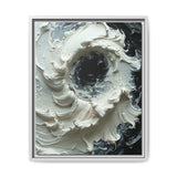 Monochrome Yin-Yang Abstract Impasto Art Print - Museum Grade