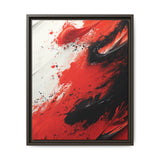 Vivid Red & Black Chaos - Modern Abstract Art Print, 8K Quality
