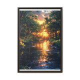 Enchanted Forest Golden Hour - Serene Landscape Art Print