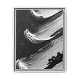 Monochromatic Elegance - Abstract Swirls Art Print on Museum Grade Paper