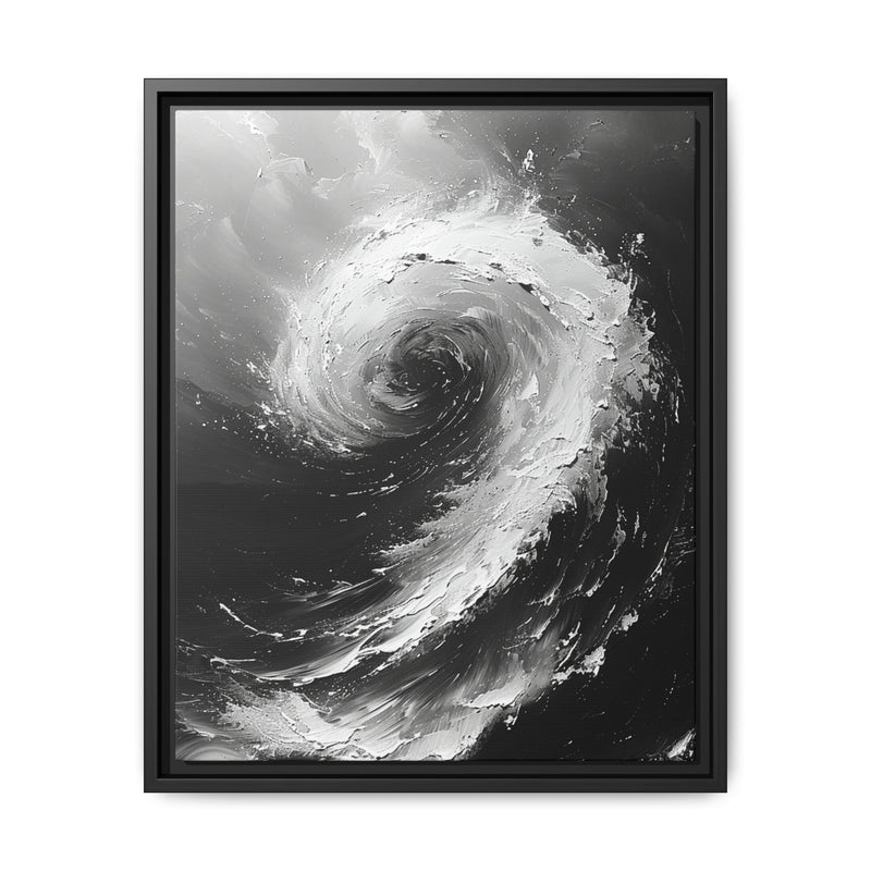 Abstract Swirls: High-Contrast Black & White Art Print