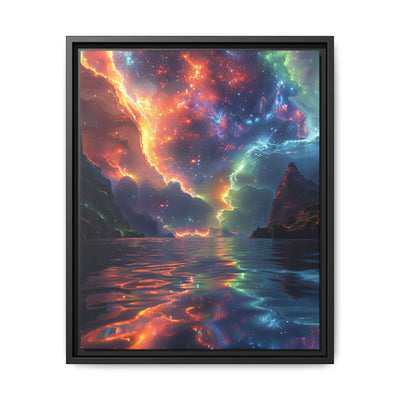 Galactic Visions: Neon Nebula & Cosmic Flora Art Print