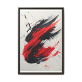 Chaos in Motion: Vivid Red & Black Abstract Acrylic 8K Print