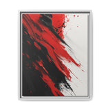 Vivid Red & Black Abstract Energy - High-Detail Ink Fusion Art Print