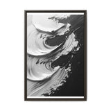 Abstract Swirls Art Print - Black & White Brushwork Elegance