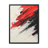 Chaotic Red and Black Abstract Art Print - Modern 8K Expression