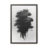 Dynamic Abstract Brush Strokes - Premium Black & White Art Print