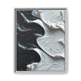 Abstract Swirls - Black & White High-Contrast Art Print