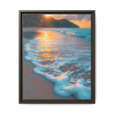 Tropical Serenity at Golden Hour - Vibrant Beach Aerial View