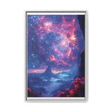 Stellar Garden: Neon Cosmos & Alien Flora Wall Art Print