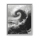 Monochrome Elegance: Swirls & Strokes Art Print on Museum Grade Paper
