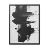 Abstract Elegance: Dynamic Black & White Brush Stroke Art Print