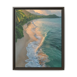 Golden Hour Serenity: Vibrant Tropical Beach Aerial View Print