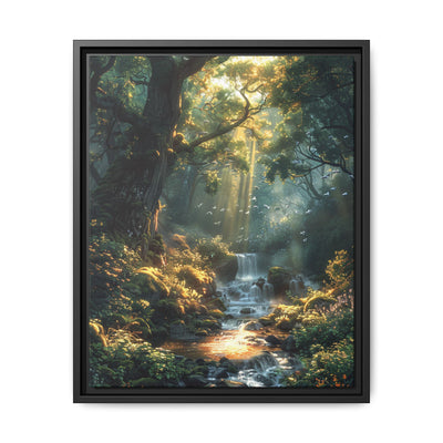 Ethereal Forest Serenity: Luminous Nature Art Print