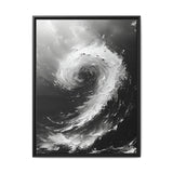 Abstract Swirls: High-Contrast Black & White Art Print