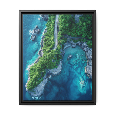 Coastal Serenity: Aerial View of BC's Majestic Highway - Wall Art