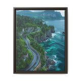 Coastal Serenity: BC Highway Aerial View - Museum Quality Print
