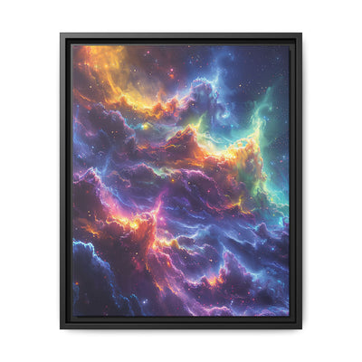 Galactic Garden: Luminous Nebula & Alien Flora Art Print