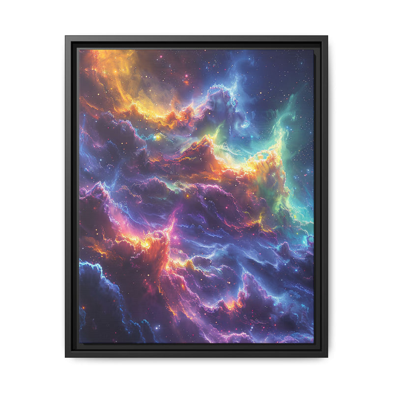 Galactic Garden: Luminous Nebula & Alien Flora Art Print