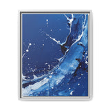 Abstract Splendor: Pollock-Inspired Blue and White Art Print
