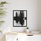 Abstract Dynamism: Bold Black Brushstrokes Fine Art Print