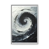 Yin-Yang Essence: Dynamic Monochrome Abstract Art Print