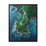 Coastal Serenity: Aerial BC Highway Art Print - Museum Quality