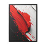 Abstract Energy - Red & Black Chaos Ink Art Print, 8K Detail