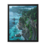 Coastal Haven: British Columbia Highway Aerial View Art Print