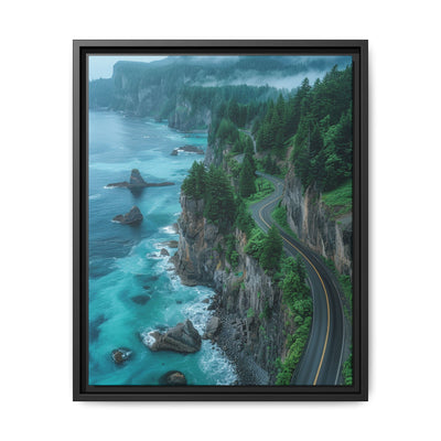 Coastal Haven: British Columbia Highway Aerial View Art Print